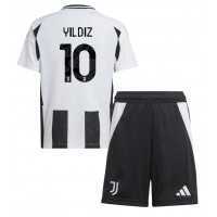 Juventus Kenan Yildiz #10 Koti Peliasu Lasten 2024-25 Lyhythihainen (+ Lyhyet housut)